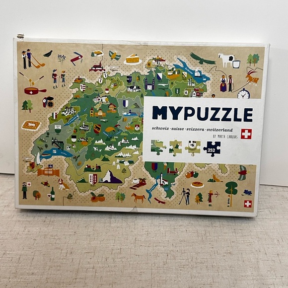 Helvetiq Other - Switzerland Jigsaw Puzzle - Vibrant Map Design